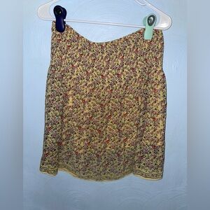 Women’s Size Large Max Studio Yellow Floral Skirt